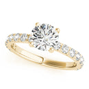 Round French Cut Pavé Engagement Ring DiamondStatus