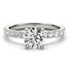 Round French Cut Pavé Engagement Ring DiamondStatus