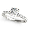 Round French Cut Pavé Engagement Ring DiamondStatus