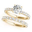Round French Cut Pavé Engagement Ring DiamondStatus