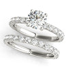 Round French Cut Pavé Engagement Ring DiamondStatus