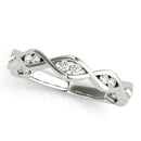 Twisted Diamond Set Wedding Ring