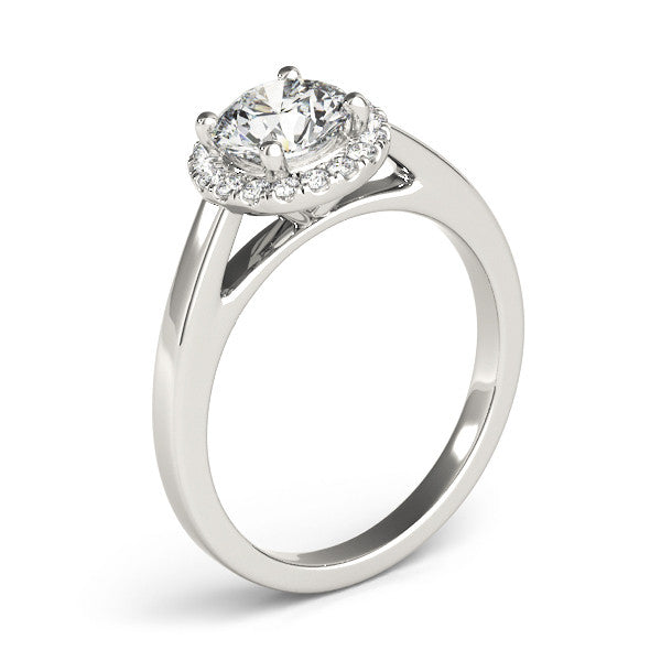 Round Halo Engagement Ring
