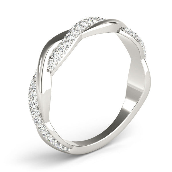 Twisted Pavé Wedding Ring