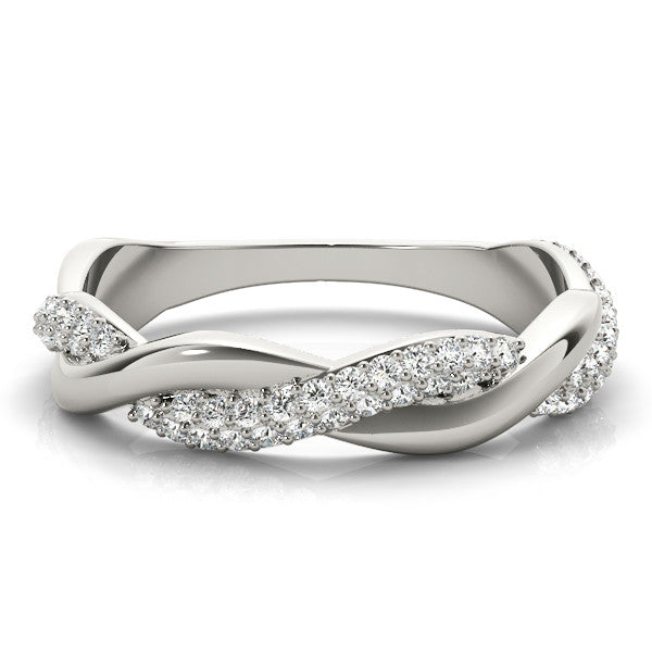 Twisted Pavé Wedding Ring