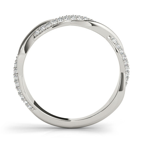 Twisted Pavé Wedding Ring