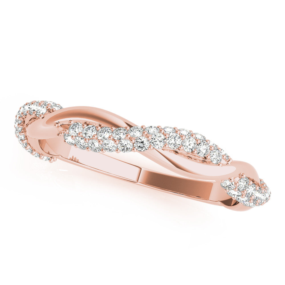 Twisted Pavé Wedding Ring