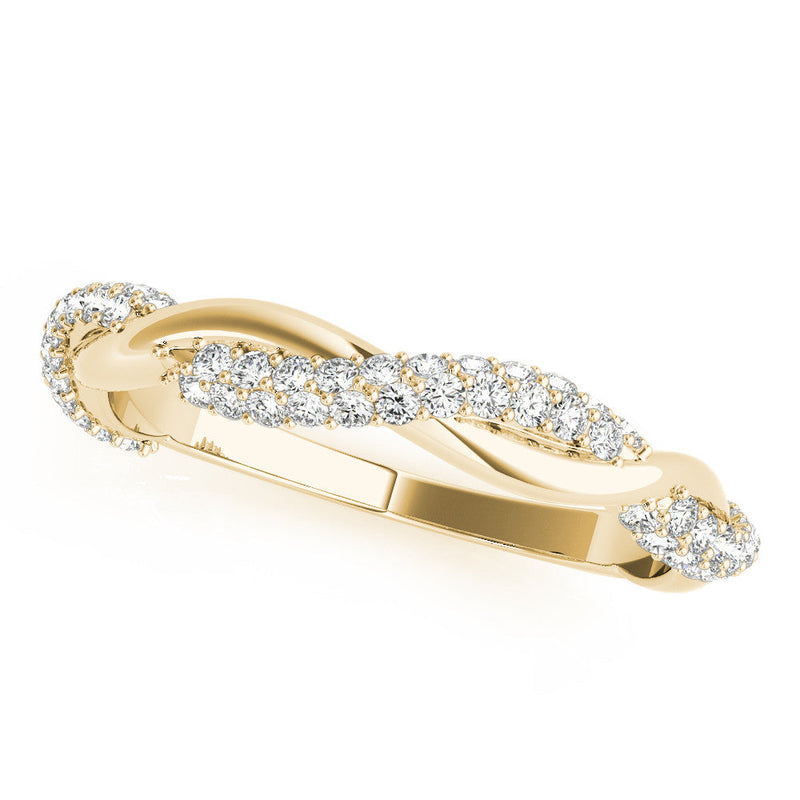 Twisted Pavé Wedding Ring