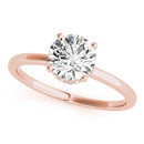 Round Hidden Halo Engagement Ring