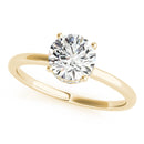 Round Hidden Halo Engagement Ring