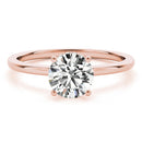 Round Hidden Halo Engagement Ring