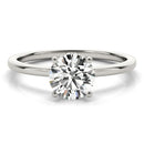 Round Hidden Halo Engagement Ring