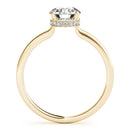 Round Hidden Halo Engagement Ring