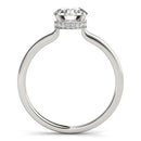 Round Hidden Halo Engagement Ring
