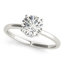 Round Hidden Halo Engagement Ring