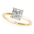 Princess Hidden Halo Engagement Ring