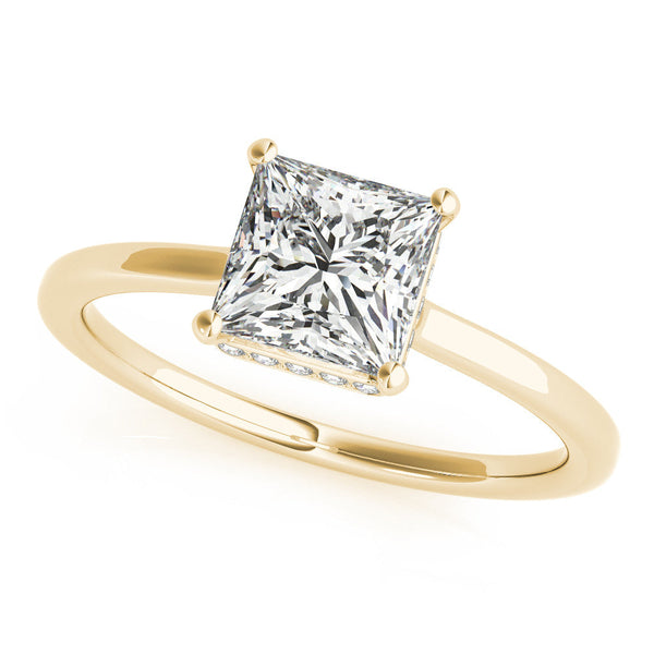 Princess Hidden Halo Engagement Ring