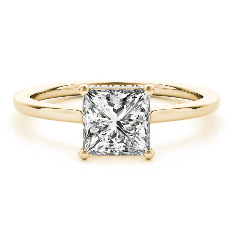 Princess Hidden Halo Engagement Ring