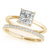 Princess Hidden Halo Engagement Ring
