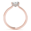 Princess Hidden Halo Engagement Ring