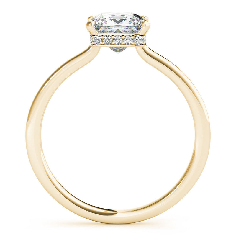 Princess Hidden Halo Engagement Ring