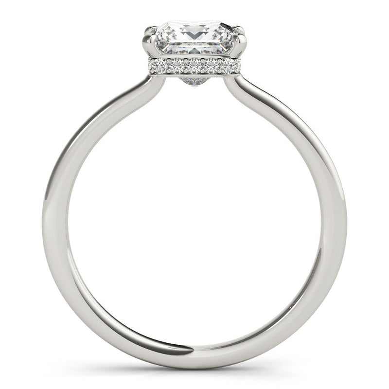 Princess Hidden Halo Engagement Ring