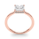 Princess Hidden Halo Engagement Ring