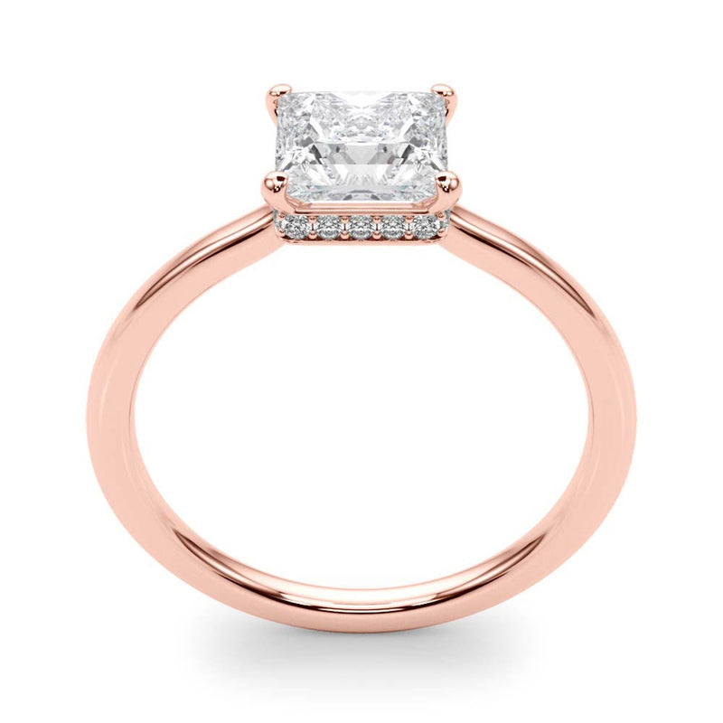 Princess Hidden Halo Engagement Ring