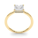 Princess Hidden Halo Engagement Ring
