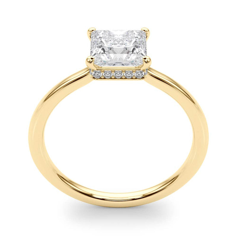 Princess Hidden Halo Engagement Ring
