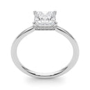 Princess Hidden Halo Engagement Ring