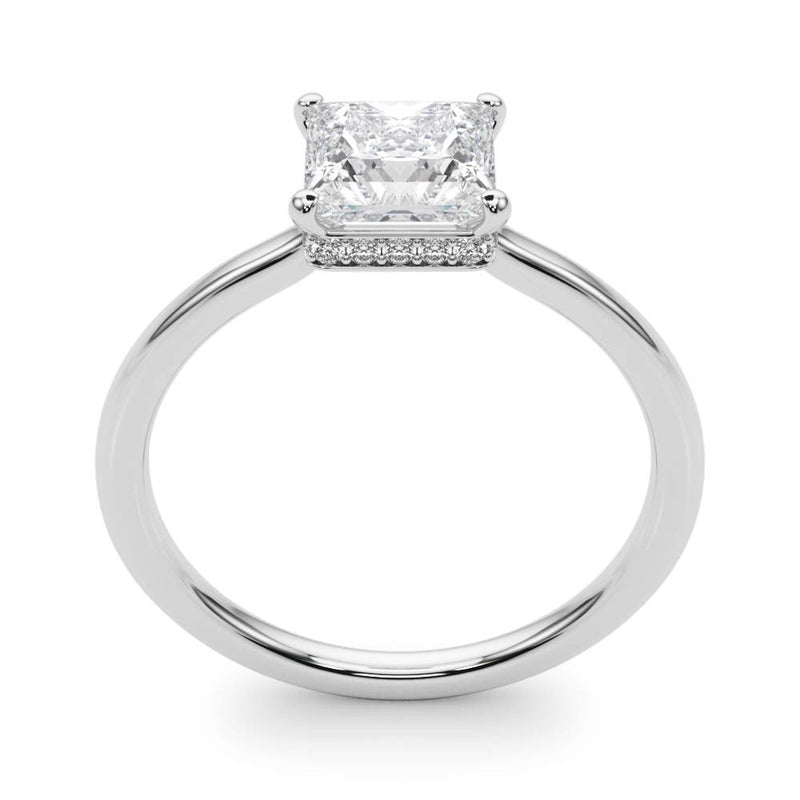 Princess Hidden Halo Engagement Ring
