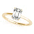 Emerald Hidden Halo Engagement Ring