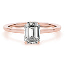 Emerald Hidden Halo Engagement Ring