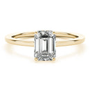 Emerald Hidden Halo Engagement Ring