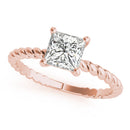 Princess Solitaire Twisted Engagement Ring DiamondStatus