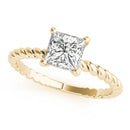Princess Solitaire Twisted Engagement Ring DiamondStatus