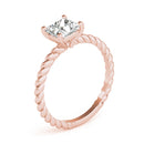 Princess Solitaire Twisted Engagement Ring DiamondStatus