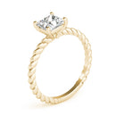 Princess Solitaire Twisted Engagement Ring DiamondStatus