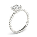 Princess Solitaire Twisted Engagement Ring DiamondStatus