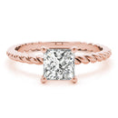 Princess Solitaire Twisted Engagement Ring DiamondStatus