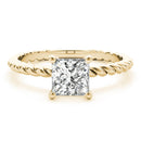 Princess Solitaire Twisted Engagement Ring DiamondStatus