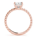 Princess Solitaire Twisted Engagement Ring DiamondStatus
