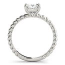 Princess Solitaire Twisted Engagement Ring DiamondStatus