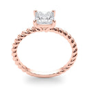 Princess Solitaire Twisted Engagement Ring DiamondStatus