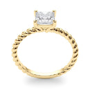 Princess Solitaire Twisted Engagement Ring DiamondStatus