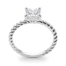 Princess Solitaire Twisted Engagement Ring DiamondStatus