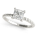 Princess Solitaire Twisted Engagement Ring DiamondStatus