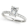 Emerald French Cut Pavé Engagement Ring DiamondStatus