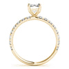 Emerald French Cut Pavé Engagement Ring DiamondStatus